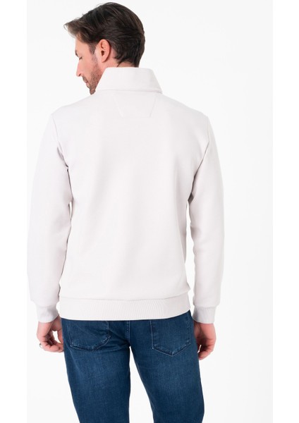 Pamuklu Dik Yaka Yarım Fermuarlı Regular Fit Erkek SWEATSHIRT-SW-1095