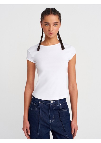 31779 Bisiklet Yaka Basic T-Shirt-Siyah