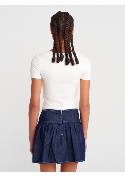 80577 Anvelop Mini Denim Etek-Lacivert fiyatları