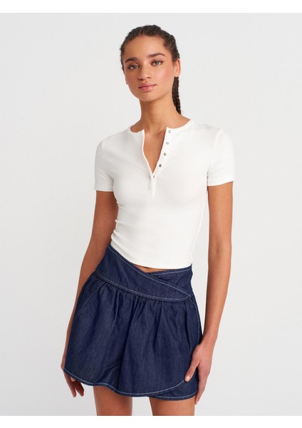 80577 Anvelop Mini Denim Etek-Lacivert fırsatları