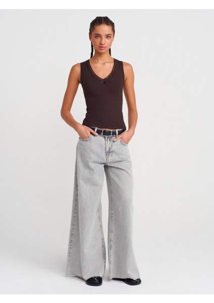 31778 Dantel Detaylı Top-Koyu Kahve fırsatları