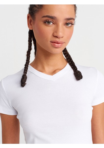 31673 V Yaka T-Shirt-Siyah modelleri