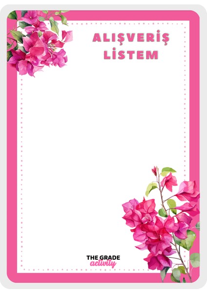 Yaz-Sil Notluk.alışveriş Listem.buzdolabı Notluk.manyetik Buzdolabı Notluk.magnetli NOTLUK.21X15CM