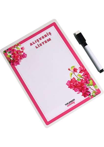 Yaz-Sil Notluk.alışveriş Listem.buzdolabı Notluk.manyetik Buzdolabı Notluk.magnetli NOTLUK.21X15CM