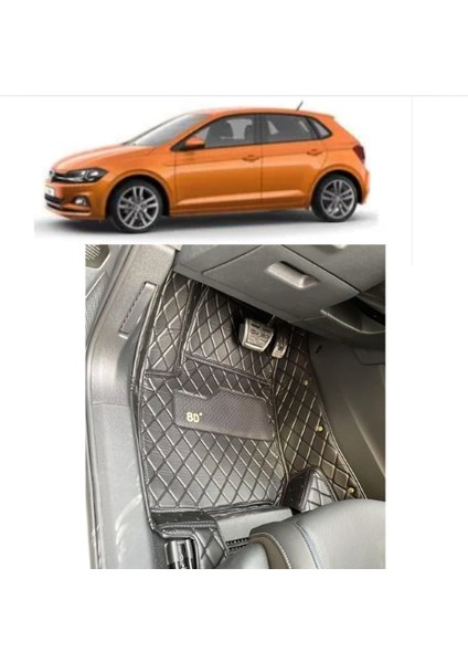 Volkswagen Polo 2019-2024 Arası Aracına Özel 8d Tek Katmanlı Havuzlu Paspas Takımı
