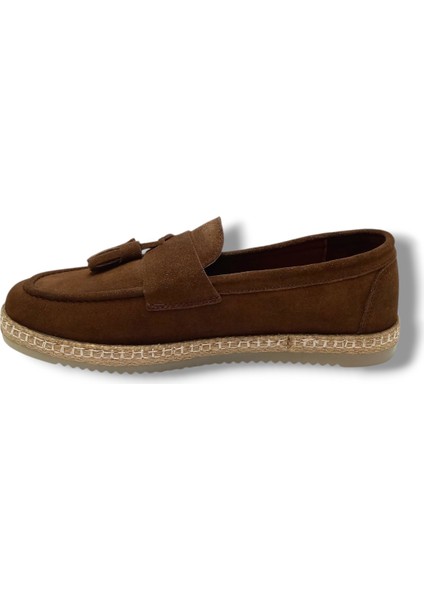 323-25 Süet Deri Fiyonk Püsküllü Loafer Erkek Ayakkabı modelleri
