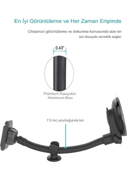 FHD07 Neodimyum Araç Telefon Tutucu Universal Manyetik Mıknatıslı Yapışkanlı Telefon Standı Siyah fırsatları