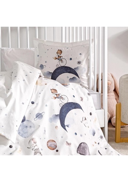Ranforce Bebek Nevresim Takımı Cute Space Krem fiyatları