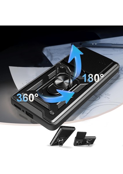 Xiaomi Redmi Note 14 Kılıf Magnetik Standlı Kamera Korumalı Zore Sürgülü Kapak modelleri