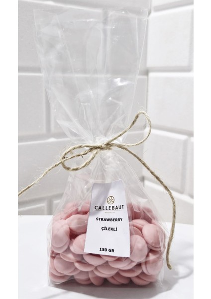 Calebaut Çilekli Çikolata 150 gr Bölünmüş Resimdeki Gibi Gelecek Jelatin Poşetli
