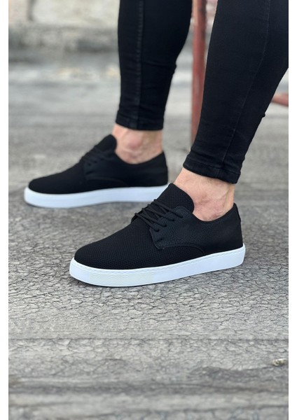 Pembe Pabuç WG016 Siyah Triko Erkek Casual Ayakkabı