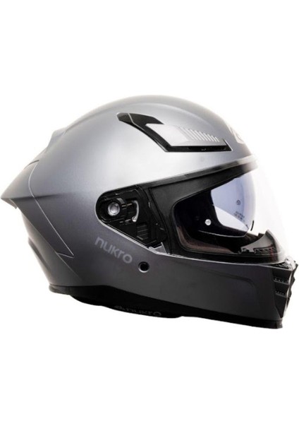 853 Solid Matt Silver Full Face Motosiklet Kaskı modelleri