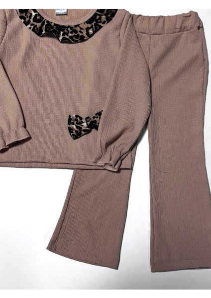 Leopar Yaka Kurdeleli Bürümcük Ispanyol Paça Ikili Takım fiyatları