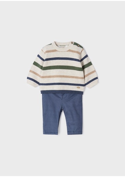 Yenidogan Erkek Bebek Kazak Pantolon 2 Li Set 2521