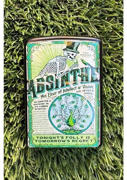 Absinthe Benzinli Metal Çakmak Damla Sticker
