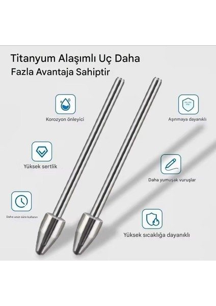 S Pen Tab S6/s6 Lite, S7/s7 PLUS/S7FE,S8,S8+,S8 Ultra,s9/s9+/s9 Ultra S10/S10+ Uyumlu (2 Tane) Metal
