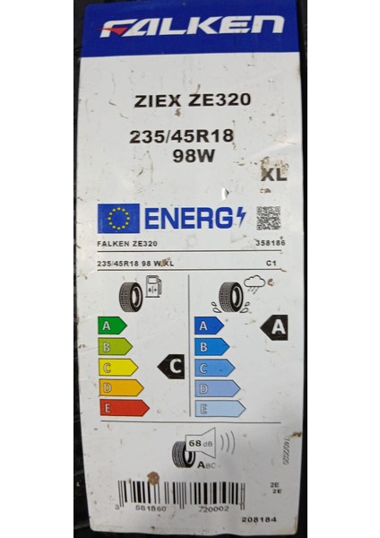 235/45 R18 Tl 98W Xl Zıex ZE320 Oto Yaz Lastiği (Üretim Yılı:2025) fiyatları