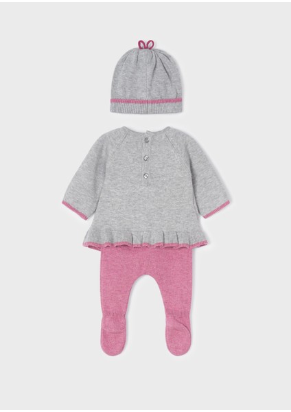 Yenidogan Kız Bebek 3 Lü Triko Set 2505 modelleri