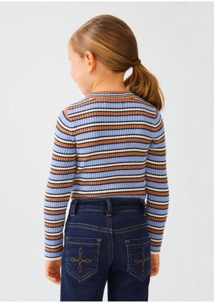 Abel & Lula Kız Çocuk Çizgili Kazak 5820 fırsatları