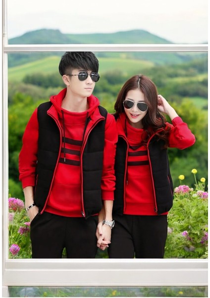 Kışlık Sevgili Kombini Kadın Üçlü Eşofman indirimleri