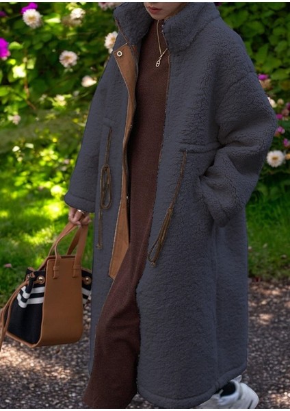 Kışlık Peluş Fermuarlı Ceket