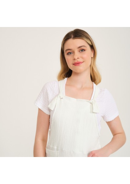 Askılı Büyük Cep Detaylı Kadın Salopet Tulum modelleri