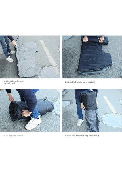 Tesla Model Y Araç İçi Şişme Yatak Ve Yastık Seti Pompa Gri Taşınabilir Arka Koltuk Uyku ve Dinlenme Seyahat ve Kamp Yatağı Konforlu indirimleri