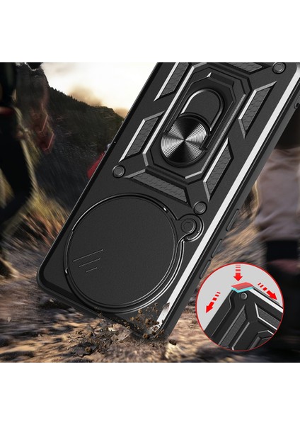 Xiaomi Redmi Note 14 Pro Plus Kılıf Magnetik Standlı Kamera Korumalı Zore Sürgülü Kapak fırsatları
