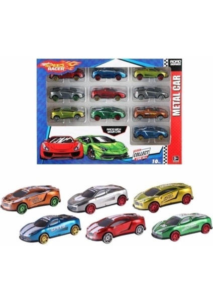 Speed Car 10'lu Metal Die-Cast Araba Hot Wheels Benzeri Oyuncak Model Araba Seti fiyatları