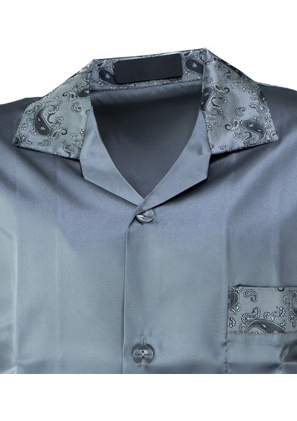 Erkek Şık Klasik Model Pijama Takımı Premium Saten Kumaş Eşsiz Model Cepli Tam Kalıp modelleri
