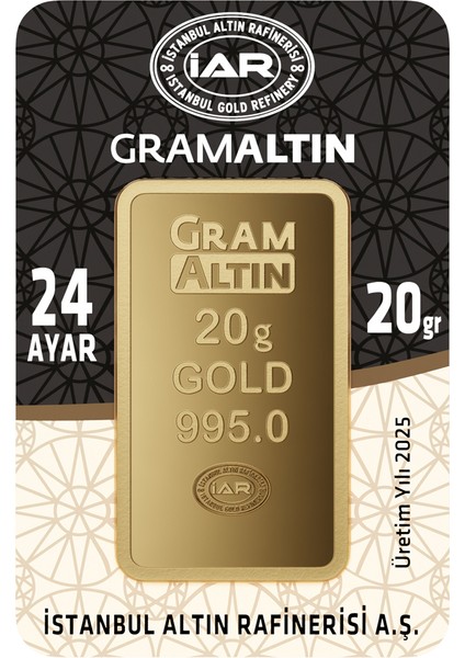 Emir Kulche | 20 Gram 24 Ayar Külçe Altın
