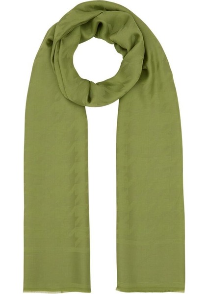 Ipekevi Kazayağı Desenli Monogram Şal - Çam Kokusu