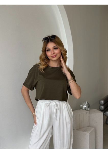 Yeşil Kısa Kol Crop