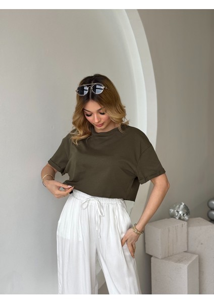 Yeşil Kısa Kol Crop