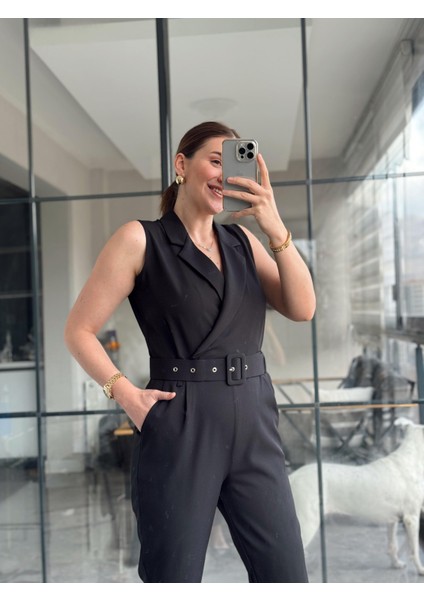 Kruvaze Yaka Kemerli Kadın Tulum fiyatları