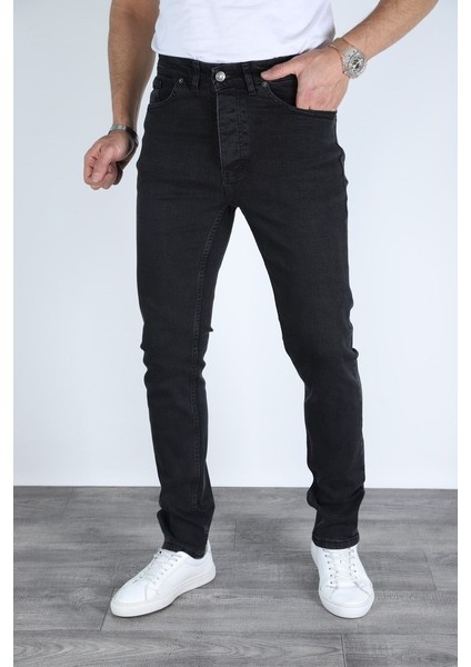 Erkek Regular Fit Rahat Kesim Denim Siyah Jeans fiyatları