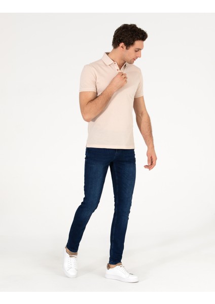 Erkek Slim Fit Serin Tutan Polo Yaka Düğmeli T-Shirt -D7087 fiyatları