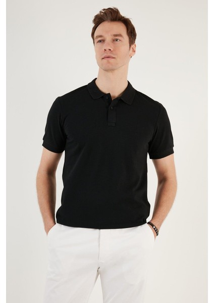 Erkek Slim Fit Serin Tutan Polo Yaka Düğmeli T-Shirt -D7087 modelleri