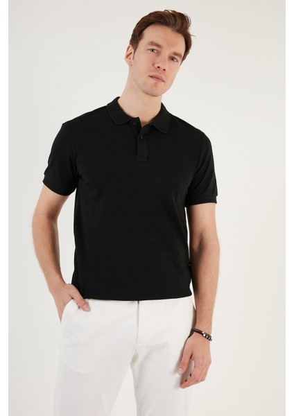 Erkek Slim Fit Serin Tutan Polo Yaka Düğmeli T-Shirt -D7087 fırsatları