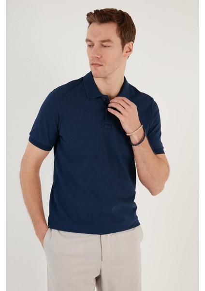 Erkek Slim Fit Serin Tutan Polo Yaka Düğmeli T-Shirt -D7087 fiyatları