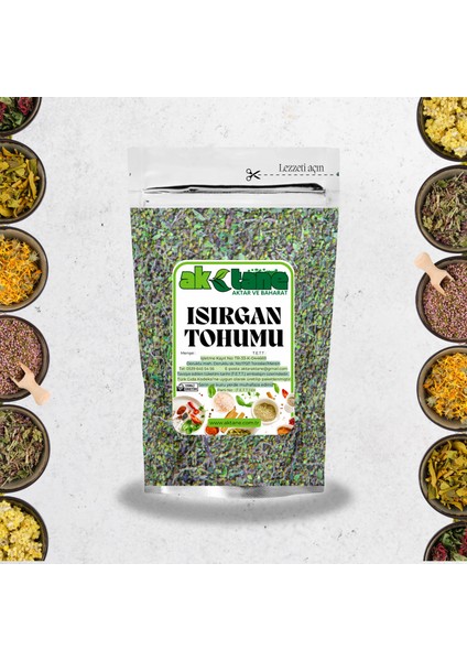 Isırgan Tohumu 500 gr – Doğal Şifalı Bitki Tohumu, Bitki Çayı ve Baharat Olarak Kullanım
