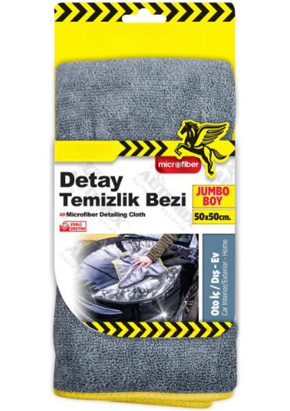 (50X50 cm ) Jumbo Boy Mikrofiber Oto Yıkama ve Araba Kurulama Cam Detay Temizlik Bez