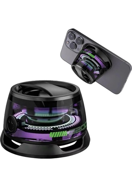 G200 Rgb Işıklı 5W Manyetik Bluetooth Hoparlör Taşınabilir Speaker Telefon Standı