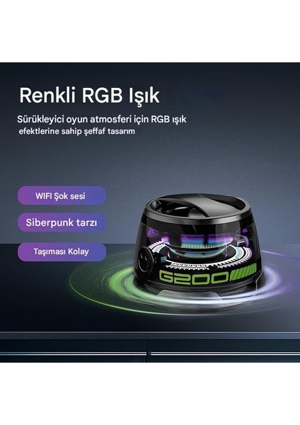 G200 Rgb Işıklı 5W Manyetik Bluetooth Hoparlör Taşınabilir Speaker Telefon Standı