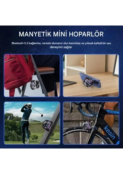G200 Rgb Işıklı 5W Manyetik Bluetooth Hoparlör Taşınabilir Speaker Telefon Standı