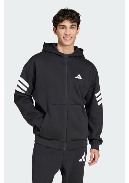 M Fı 3s Fz Erkek Siyah Eşofman Üstü JD4827