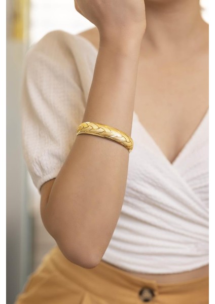 22 Ayar Işçiliksiz 15MM Şarnel Bilezik