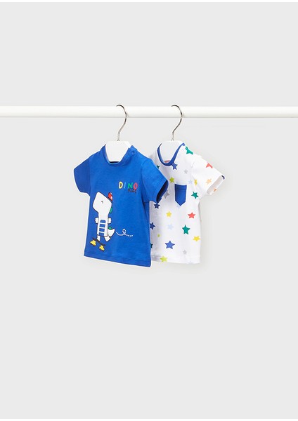 Erkek Bebek Yazlık 2 Li Tişört Set 1095