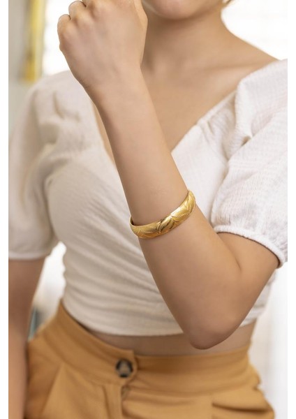 22 Ayar Işçiliksiz 15MM Şarnel Bilezik