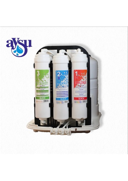 Su Arıtma Cihazı 5 Aşamalı 8 Litre Pompasız - Kırmızı